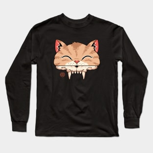 Cat Skull Horizontal Long Sleeve T-Shirt